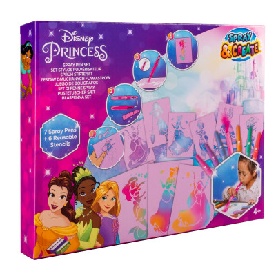 Набір спрей-ручок Disney Princess з трафаретами (DP22364)