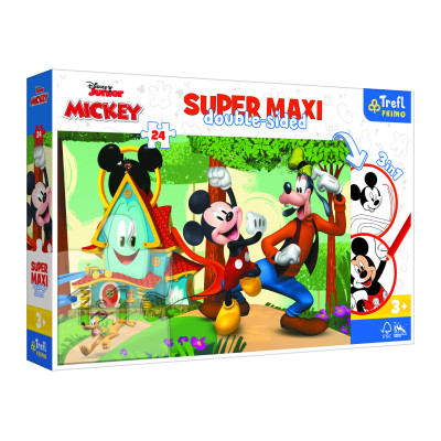 Пазл Trefl Super Maxi Щасливий будинок Міккі Мауса 24 елементи 3 в 1 (41012)