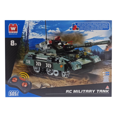 Конструктор Wise block Бойовий танк на радіокеруванні (EU389048)