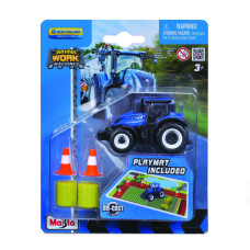 Ігровий набір Maisto Mini Work Machine Трактор синій (15592/2)