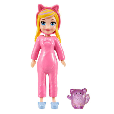 Ігровий набір Polly Pocket Стильний гардероб модниці блондинка та фіолетовий кіт (HKV88/HRD60) в Житомире