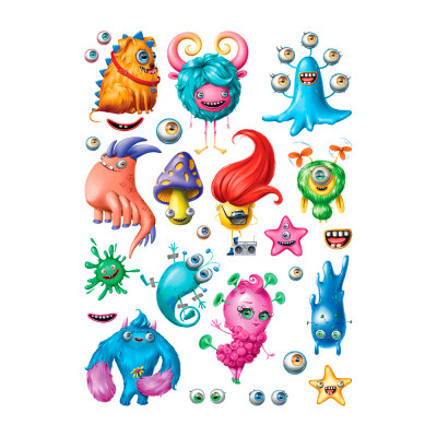 Набір тату для тіла Arley Sign Казкові монстрики (1812) Набір тату для тіла Arley Sign Казкові монстрики (1812)