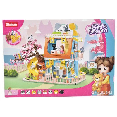 Конструктор Sluban Girls dream Будинок для котів 521 деталь (M38-B1089)