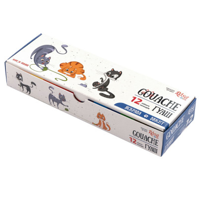 Набір гуашевих фарб ROSA Kids Cats 12 кольорів (301103) Набір гуашевих фарб ROSA Kids Cats 12 кольорів (301103)
