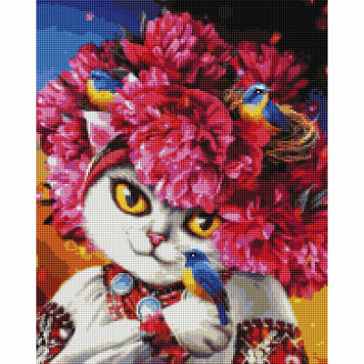 Алмазна мозаїка Brushme Квітуча киця (DBS1035) в Ровном Алмазна мозаїка Brushme Квітуча киця (DBS1035) в Ровном