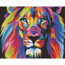 Алмазна мозаїка Brushme Веселковий лев (DBS1120)