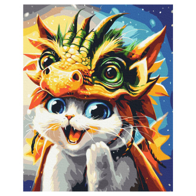 Картина за номерами Brushme Котик Драконь (BS53894) в Черкассах