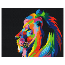 Картина за номерами Brushme Веселковий цар звірів (BS3973)