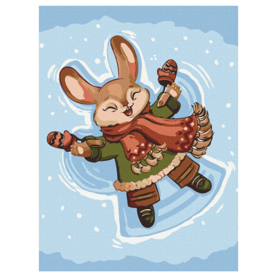 Картина за номерами Brushme Сніговий зайчик (RBS1017) Картина за номерами Brushme Сніговий зайчик (RBS1017)