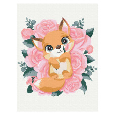 Картина за номерами Brushme Лисичка в квітах (KBS0001)