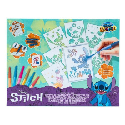 Набір спрей-ручок Disney Stitch з трафаретами (ST23364)
