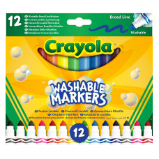 Набір фломастерів Crayola Washable широка лінія 12 кольорів (58-8340)
