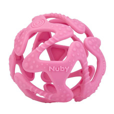 Прорізувач Nuby М'яч силіконовий рожевий (6836/6836pink)