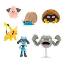 Набір фігурок Pokemon W7 Пікачу, Клеффа, Ріолу, Геодуд, Оманайт, Кабуто (PKW3613)