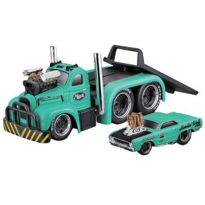 Набір Maisto Muscle Machines 1953 MACK B-61 Flatbed 1968 Dodge Dart Hemi Gasset (11532/11542) Набір Maisto Muscle Machines 1953 MACK B-61 Flatbed 1968 Dodge Dart Hemi Gasset (11532/11542)