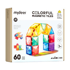 Магнітний конструктор Mideer Magnetic tiles 60 деталей (CT1210) Магнітний конструктор Mideer Magnetic tiles 60 деталей (CT1210)