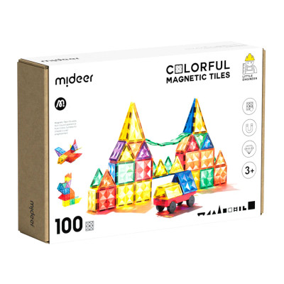Магнітний конструктор Mideer Colorful tiles 100 деталей (CT1211) в Ивано-Франковске