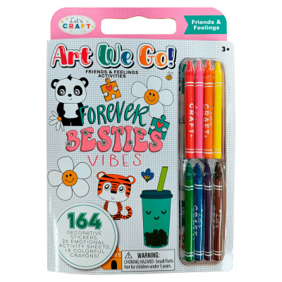 Розмальовка Let's Craft Друзі та почуття з наліпками та восковими крейдами (AEG002) в Виннице