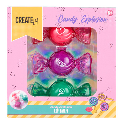 Набір бальзамів для губ Create It! Candy Toffee 3 шт (84842) Набір бальзамів для губ Create It! Candy Toffee 3 шт (84842)