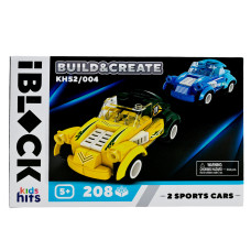 Конструктор IBLOCK Kids hits Дві спортивні машини 208 деталей (KH52/004)
