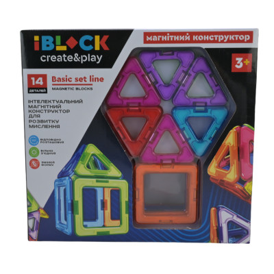 Магнітний конструктор IBLOCK 14 деталей (PL-923-525) в Запорожье
