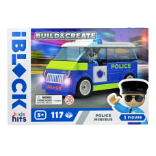 Конструктор IBLOCK Build & create Police minibus 117 деталей (KH41/002/4)
