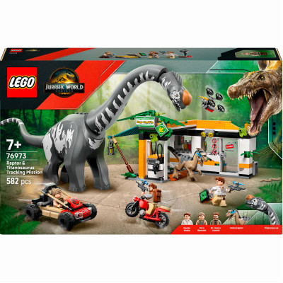 Конструктор LEGO Jurassic World Місія з відстеження раптора і титанозавра (76973)