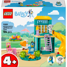 Конструктор LEGO Bluey Веселощі з Блуї та Хлоєю на ігровому майданчику (11201)