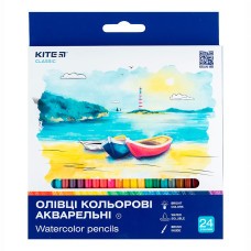 Олівці кольорові Kite Classic акварельні 24 кольори (K-1050)