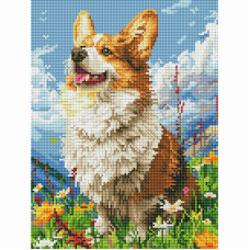 Алмазна мозаїка Brushme Сонячний коргі (DRBS53943) Алмазна мозаїка Brushme Сонячний коргі (DRBS53943)
