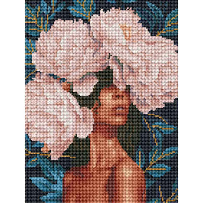 Алмазна мозаїка Brushme Дівчина в піонах (RDBS7031) в Черкассах Алмазна мозаїка Brushme Дівчина в піонах (RDBS7031) в Черкассах