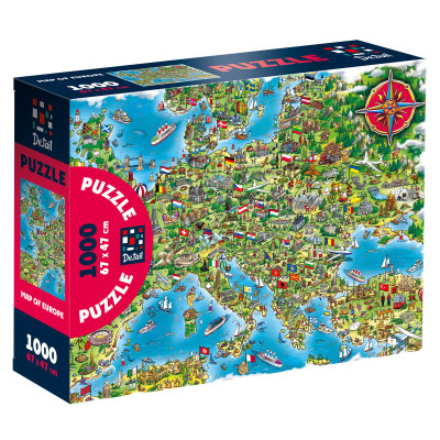 Пазл De.tail Мапа Європи 1000 деталей (DT1000-16) в Запорожье