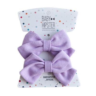 Бантики Baby Hipster  Котон лаванда 2 штуки (2110000049232) в Полтаве