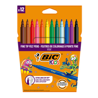 Фломастери BIC Kids Visa 880 12 кольорів (bc525443) в Запорожье