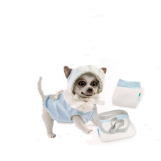 М'яка іграшка Munecas De Cuna Цуценя чихуахуа у блакитному 22 см (8436587142437)