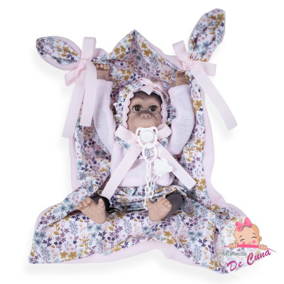 Пупс Munecas De Cuna Мавпочка з ковдрою 36 см (8436587142963) Пупс Munecas De Cuna Мавпочка з ковдрою 36 см (8436587142963)