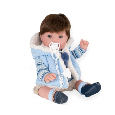 Пупс Munecas De Cuna з коричневим волоссям 45 см (8436587143212)