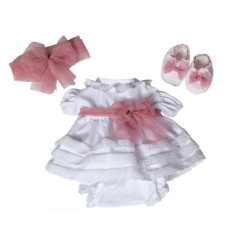 Набір одягу для пупсів Munecas De Cuna 55 см рожевий (8436587143533)