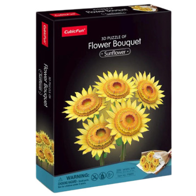 Тривимірний пазл CubicFun Букет квітів Жовті соняшники (P866h) в Хмельницком Тривимірний пазл CubicFun Букет квітів Жовті соняшники (P866h) в Хмельницком