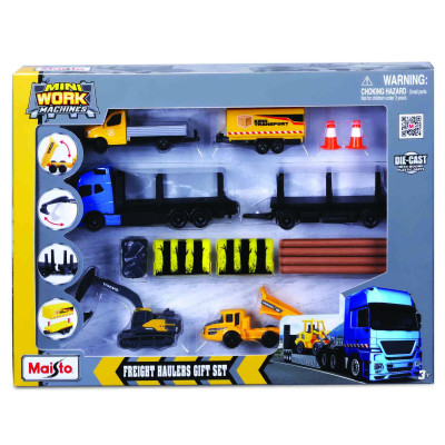 Ігровий набір Maisto Mini work machines Синя вантажівка-тягач із причепом (12630/2) в Хмельницком Ігровий набір Maisto Mini work machines Синя вантажівка-тягач із причепом (12630/2) в Хмельницком
