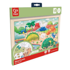 Пазл Hape Динозаври з розмальовкою 24 елементів (E1641)