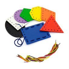 Дерев’яна іграшка-шнурівка Viga Toys Геометричні фігури (50538)