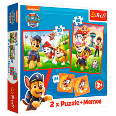 Пазли Trefl Paw Patrol Собачий упряж у дії з грою мемо 2 в 1 (93337)
