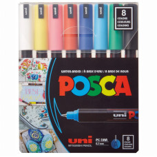 ​Набір маркерів UNI Posca 8 шт (PC-1MR 8C)