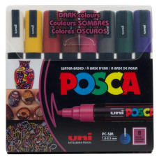 ​Набір маркерів UNI Posca Dark Color 8 шт (PC-5M DARK COLOR 8C)