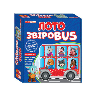 Настільна гра Ranok Лото ЗвіроBUS (10109128У) в Харькове