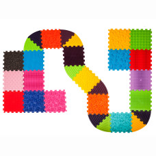 Масажний килимок Ortek Пазли 18 елементів + 10 трикутників (12737)