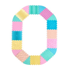 Масажний килимок Ortek Пазли 12 елементів + 8 секторів пастель (12902)