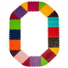 Масажний килимок Ortek Пазли 12 елементів + 8 трикутників (12734)