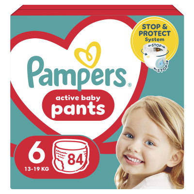 Підгузки-трусики Pampers Active baby Giant 13-19 кг 84 шт (8006540069530) в Чернигове
